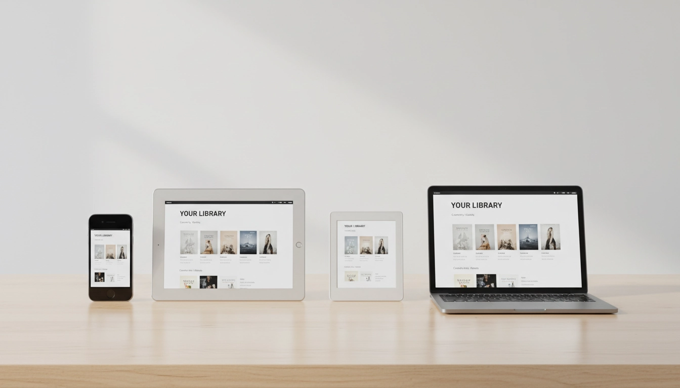Synchronisation d'une bibliothèque numérique sur plusieurs appareils : smartphone, tablette, liseuse et ordinateur