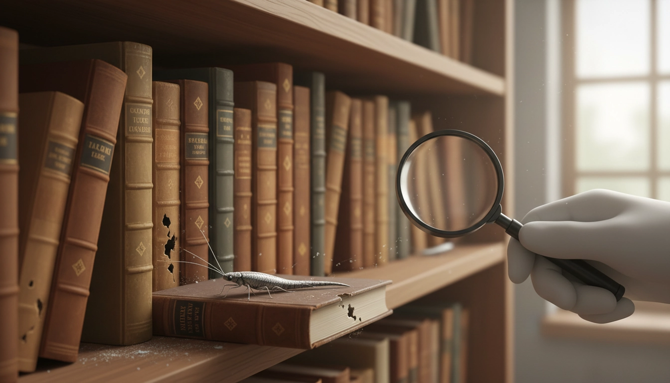 Détail agrandi montrant comment identifier les poissons d'argent dans une bibliothèque avec leurs caractéristiques physiques distinctives