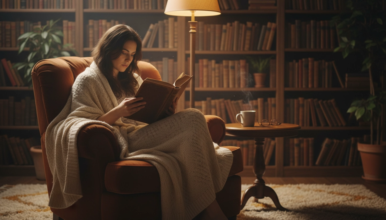 Personne concentrée sur sa lecture quotidienne, illustrant comment lire chaque jour améliore la mémoire à long terme grâce à une pratique régulière