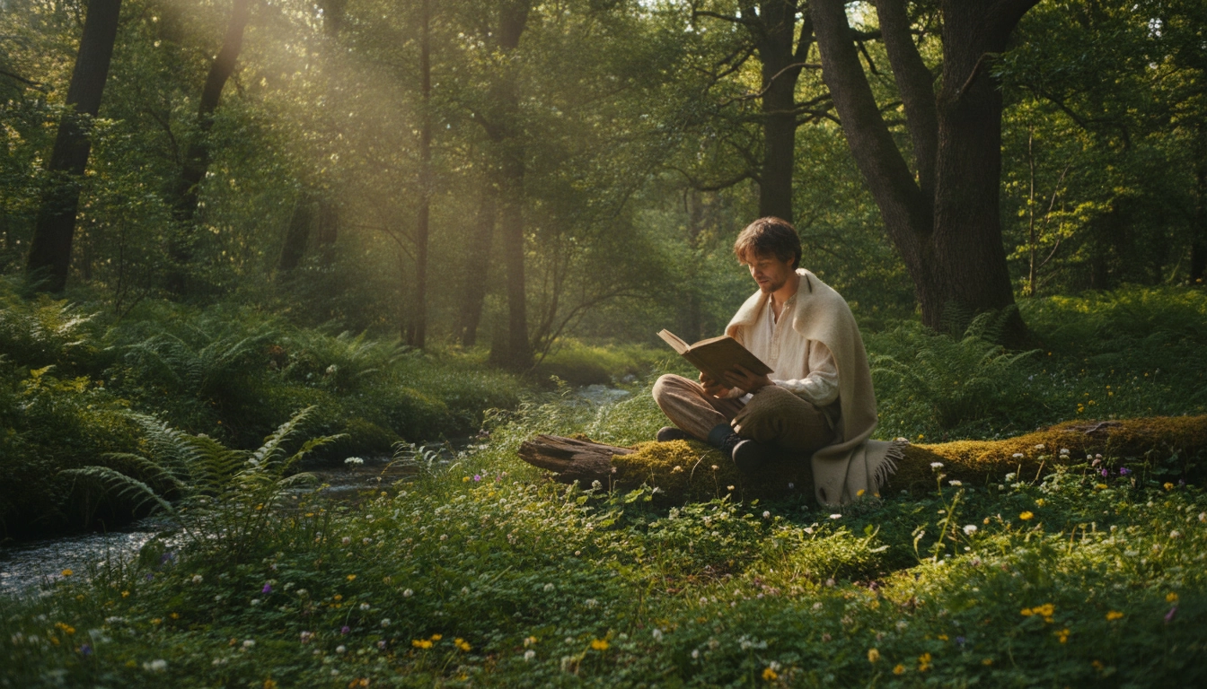 Une personne lisant dans la nature, une pratique efficace parmi les types de livres recommandés contre l'anxiété et les ruminations.