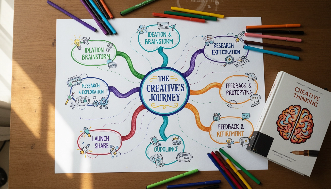 Carte mentale colorée créée à partir d'un livre pour renforcer la mémorisation des lectures et structurer les idées clés