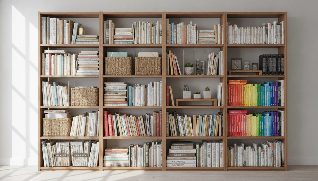 Une bibliothèque organisée avec des méthodes rangement livres par ordre maximiser capacité étagère.