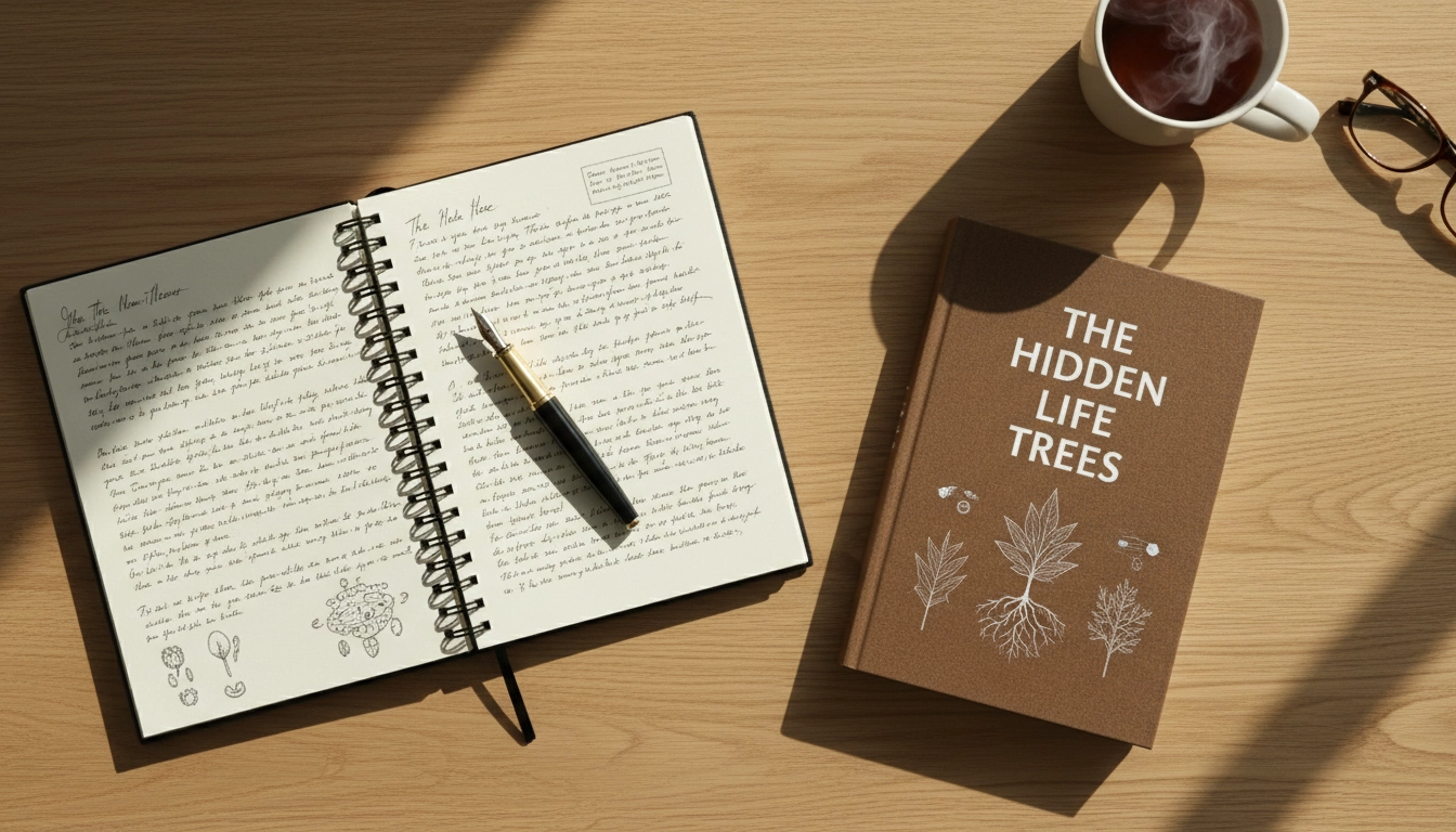 Carnet de notes ouvert à côté d'un livre illustrant comment prendre des notes efficaces pendant la lecture pour mieux retenir