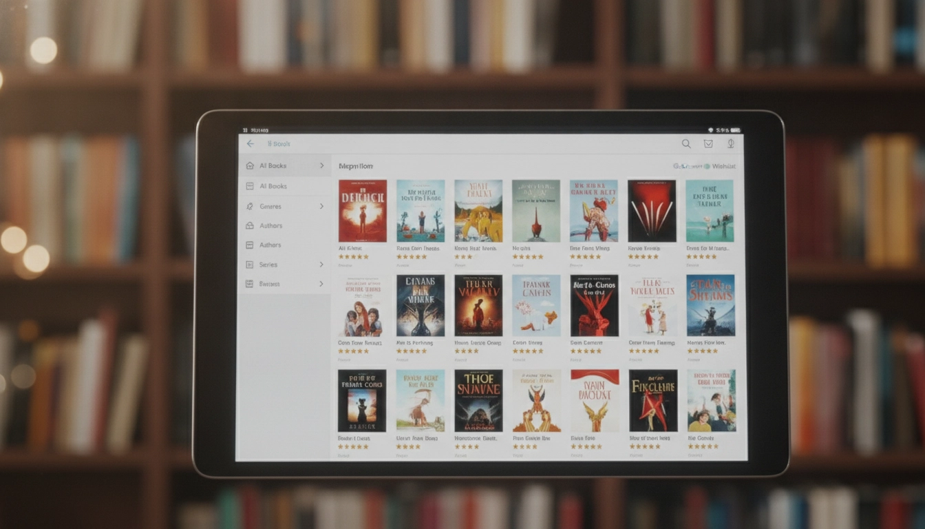 Interface de fiches personnalisées pour la gestion d'une bibliothèque numérique.