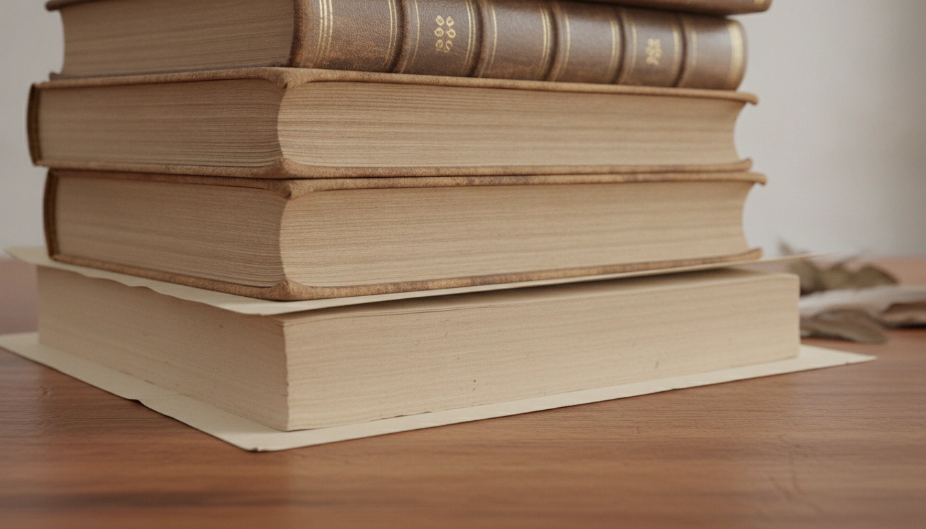Utilisation d'un poids pour finaliser la réparation d'un livre